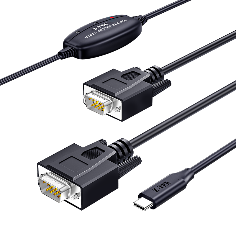 TYPE-C转2 X RS232串口线